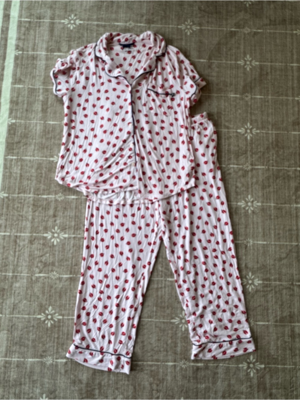 Woman’s Kate Spade Pink Lady Bug Pajama Set